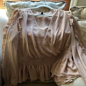 V neck long sleeve blouse. Never worn from express. Light material.